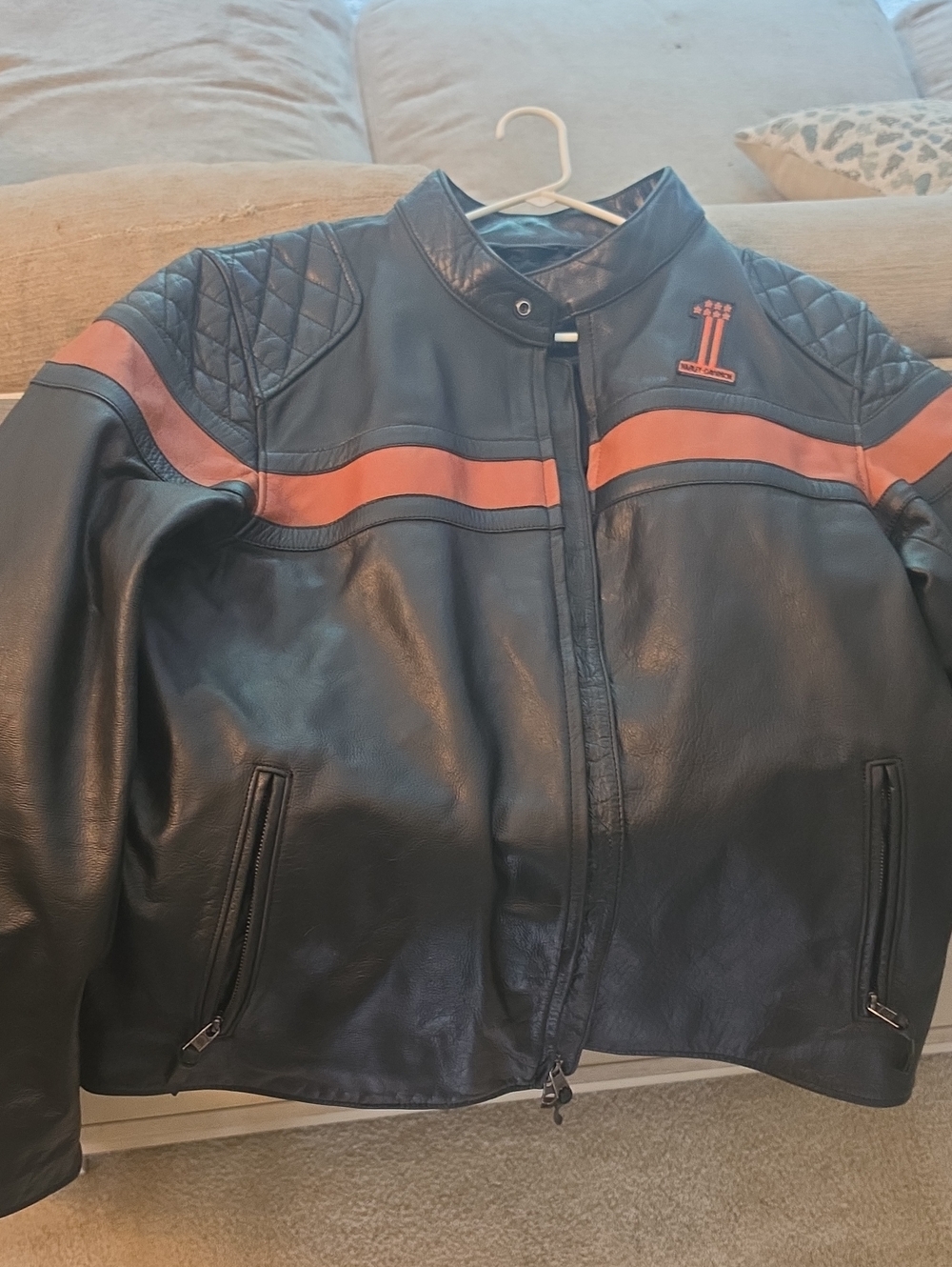Men's Harley Davidson Victory Sweep Leather Riding Jacket